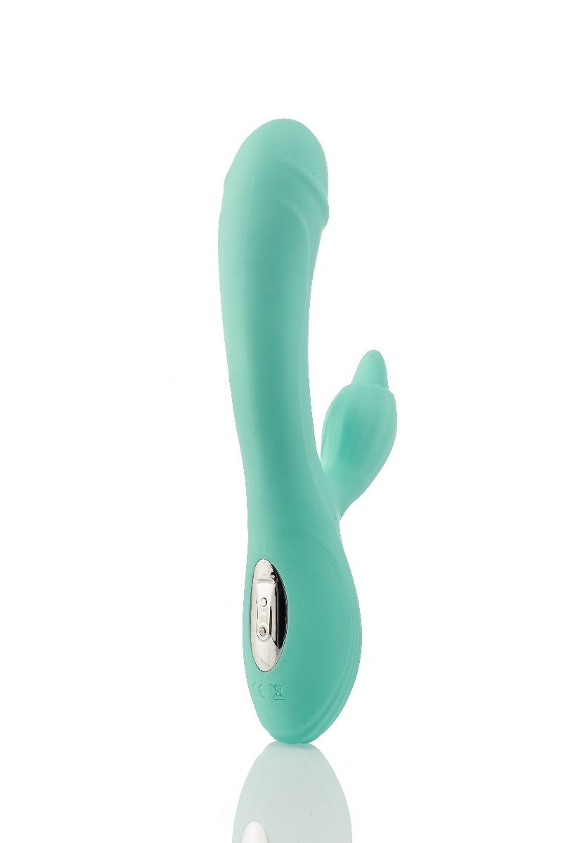 Vibratore Bendable Shaft Liquid Silicone Rabbit Tongue