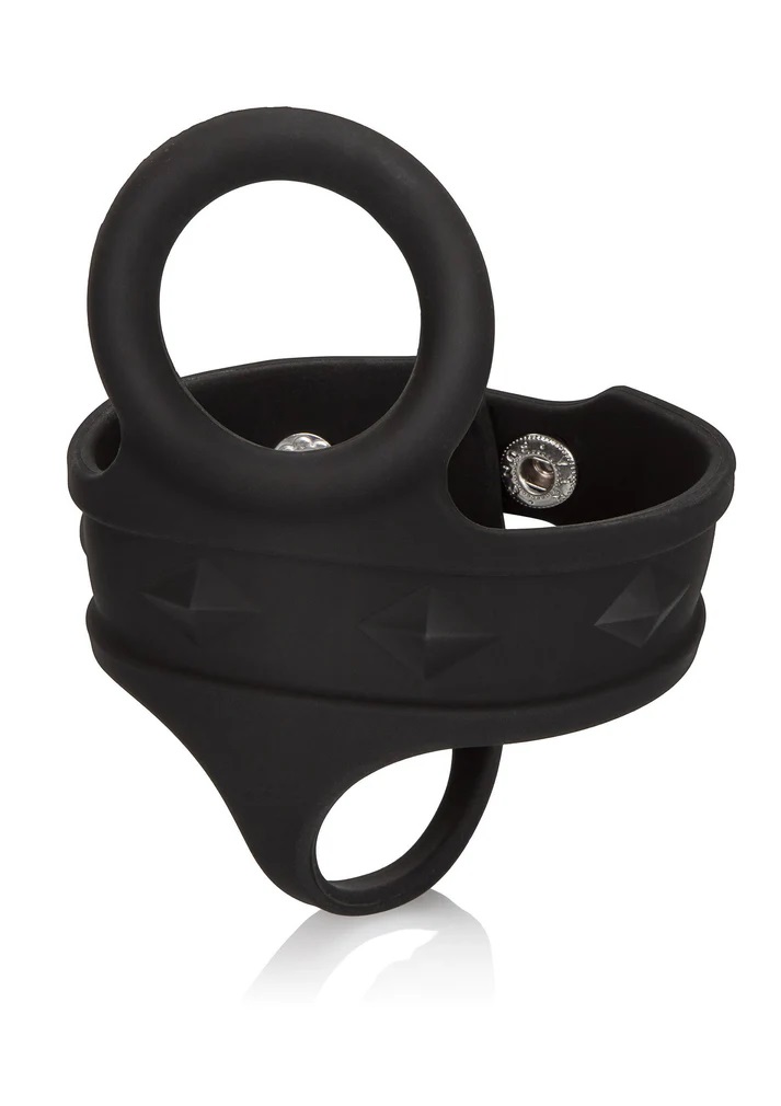 Anello in silicone con doppio supporto pene e testicoli per mantenere erezione